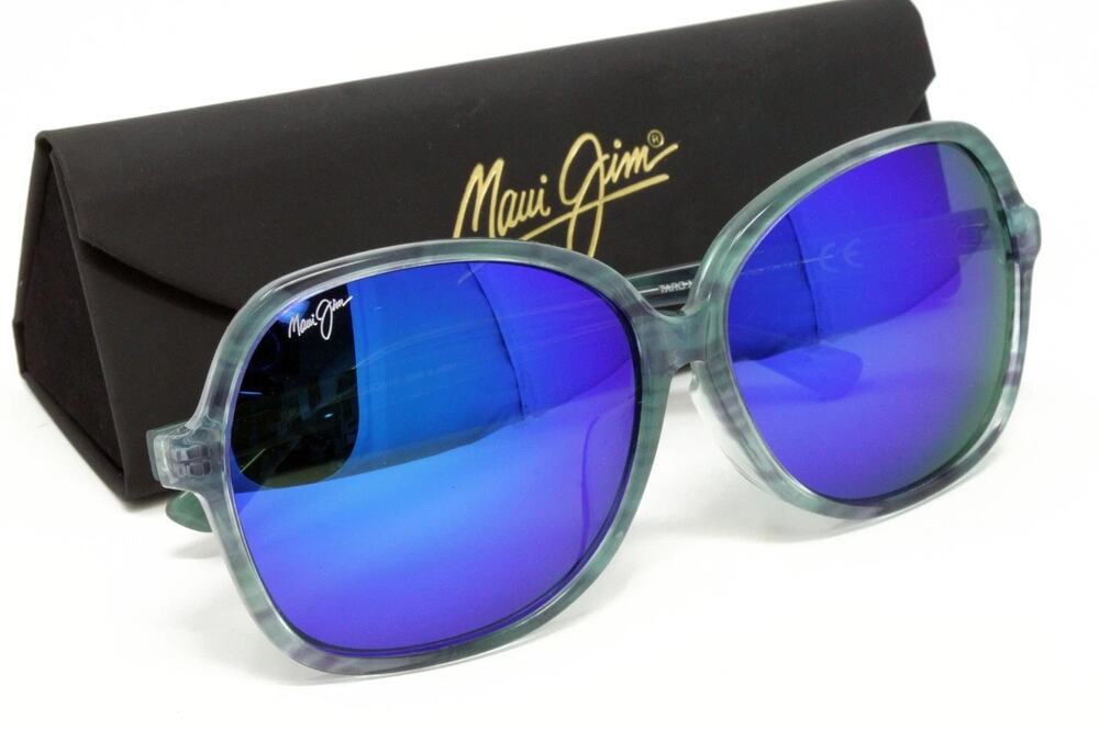 Maui Jim Women's Sunglasses Taro B795N-55B Blue 59mm Blue Mirrored Lens